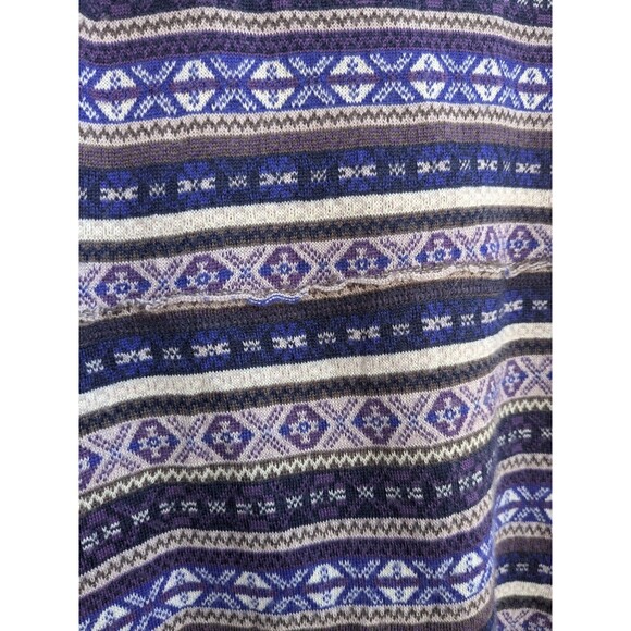 Free People Wool Blend Tank Dress Fit & Flair  Size M Fair Isle stripes purple - Picture 4 of 6